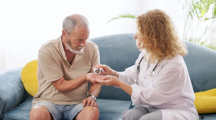 A-Team registered nurse preparing medication for home administration — skilled nursing at home in Greater Philadelphia and Bucks County PA